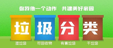简约从我做起公益垃圾分类公众号封面源文件
