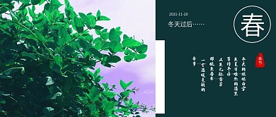 简约清新春季节日签