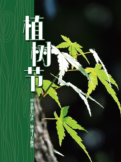 简洁绿色植树节海报