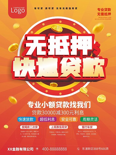 贷款公司促销海报