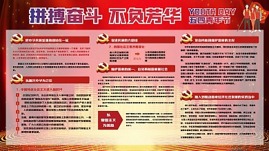 五四青年节节日宣传展板