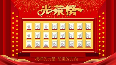 年度优秀员工荣誉展板