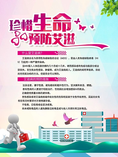 艾滋病海报模版设计