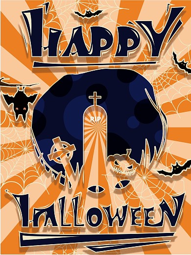 万圣节英文字体设计海报