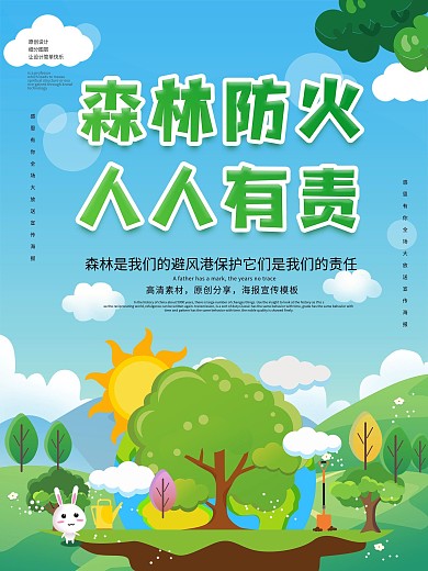 原创森林防火海报