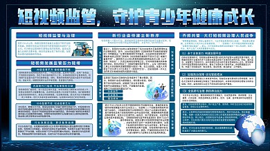 短视频监管守护青少年健康成长展板