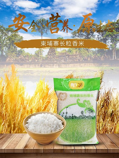 精品黄金晴大米宣传海报