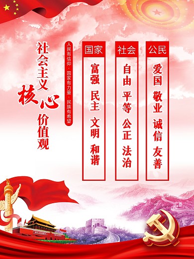 社会主义核心价值观海报