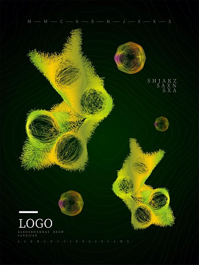 线的艺术毛毛虫艺术海报