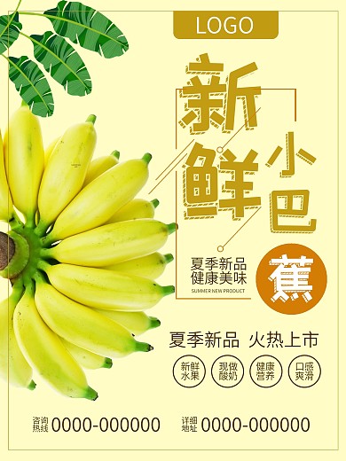 小芭蕉水果新鲜上市新品水果火爆抢购海报