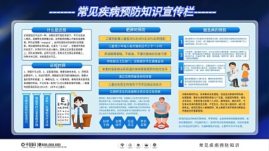 简约风常见疾病预防治疗科普宣传海报