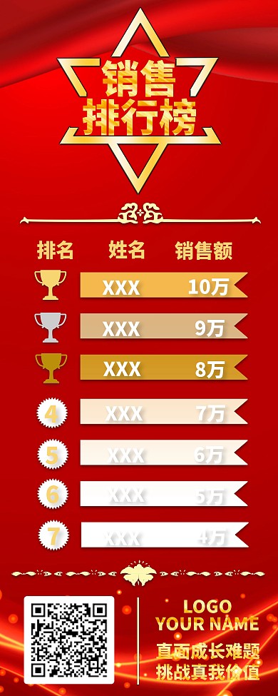 销售排行榜易拉宝X展架