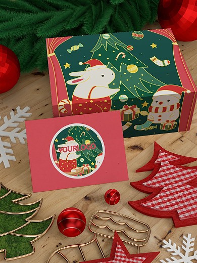 圣诞礼物包装样机