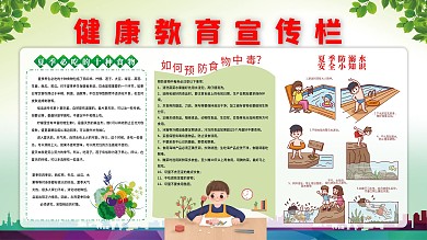 健康教育宣传栏展板海报