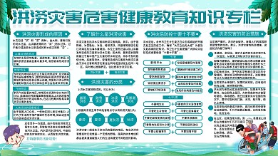 洪涝灾害危害健康教育知识防洪防汛专栏
