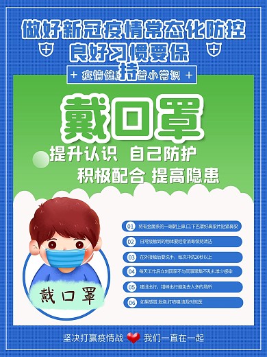 疫情防控戴口罩海报