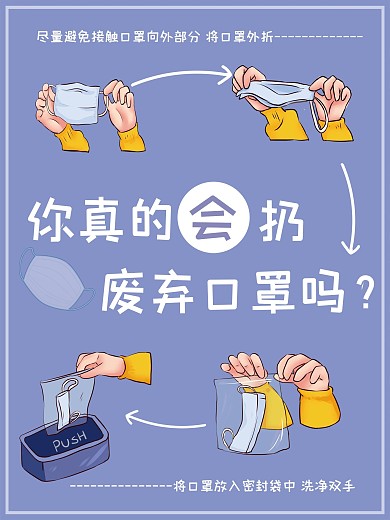 怎样正确扔废弃口罩