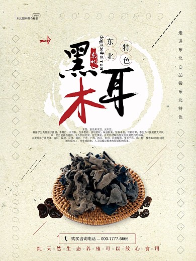 东北大木耳宣传海报