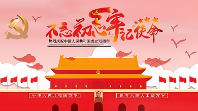 不忘初心牢记使命主题展板海报