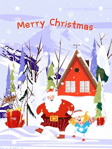 平安夜圣诞节节日海报