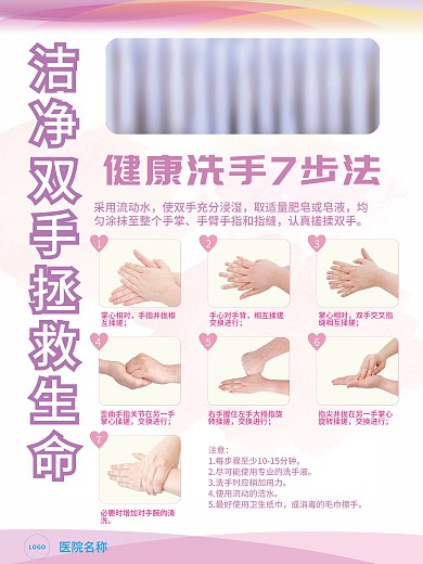 医院七步洗手法温馨