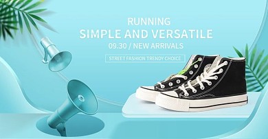 淘宝简约跨境电商运动鞋海报banner