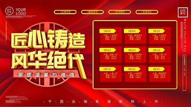 原创大气房产户型信息展板
