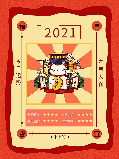 星座运势检测海报