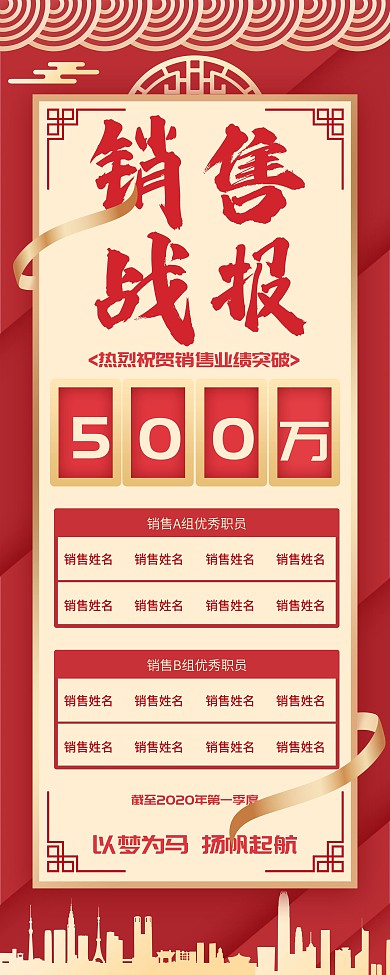 原创企业战报喜报业绩易拉宝