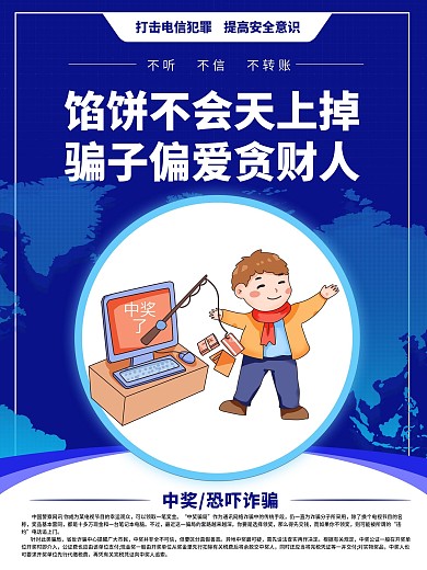 电信诈骗系列宣传海报