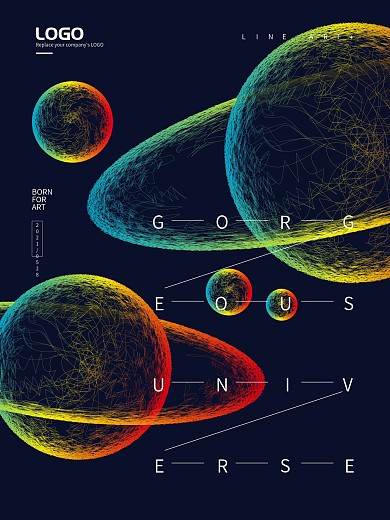 灿烂宇宙线的艺术海报