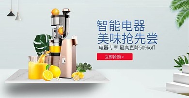 淘宝天猫简约大气风格厨房电器banner