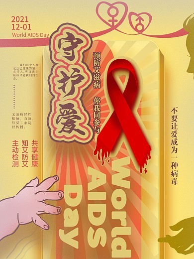 世界艾滋病日宣传海报