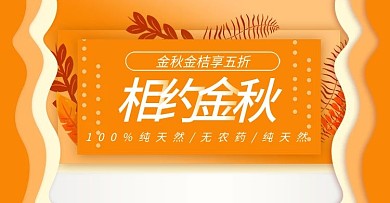 约惠金秋橘子淘宝海报