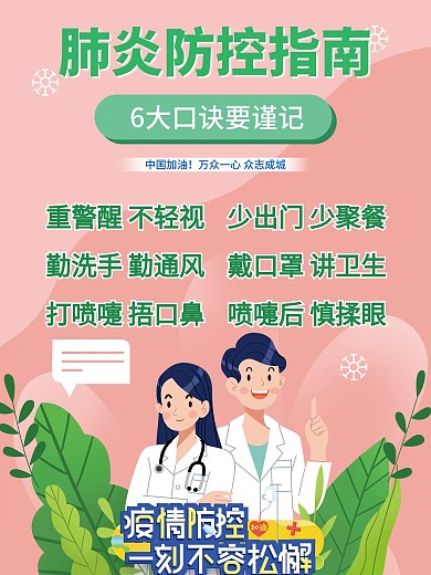 肺炎防控指南社区大字报