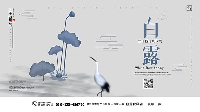 白露节气介绍展板