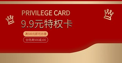 9.9元特权卡促销海报