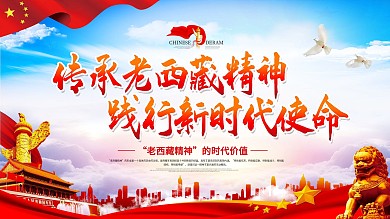 传承老西藏精神上下一套展板