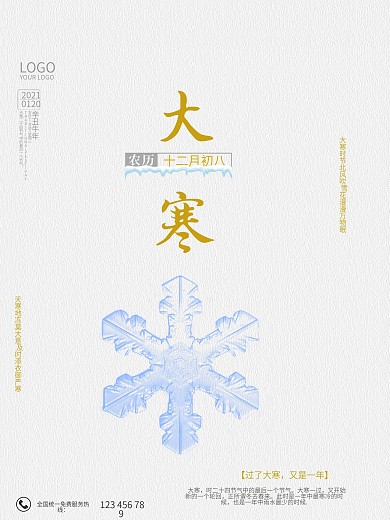 雪花大寒节气干净