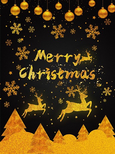 圣诞高端大气黑金海报