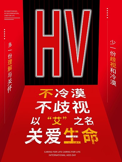 艾滋病保护日海报