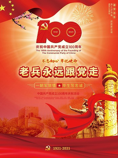 退役军人最美退役军人活动宣传海报