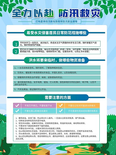 夏季防洪防汛抗灾科普知识宣