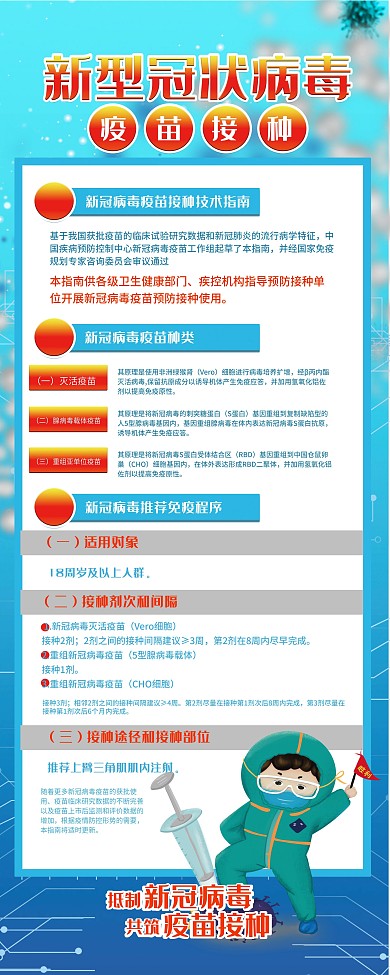 新型冠状病毒疫苗接种展架