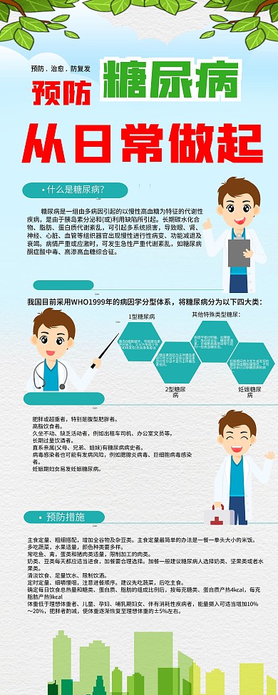 糖尿病知识宣传易拉宝
