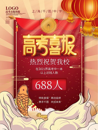 高考喜报海报设计