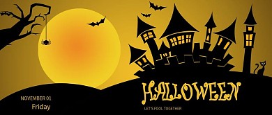 扁平风万圣节微信公众号封面