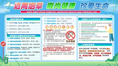 禁烟宣传健康公益烟草宣传展板