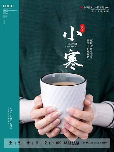 冬季6节气物品局部摄影小寒系列海报
