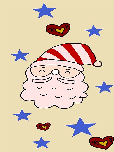 原创手绘圣诞老人手机壳